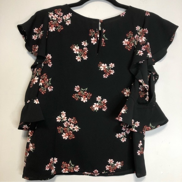 Bb Dakota By Your Sleeve Cold Shoulder Floral Blouse, size XS - Picture 5 of 11